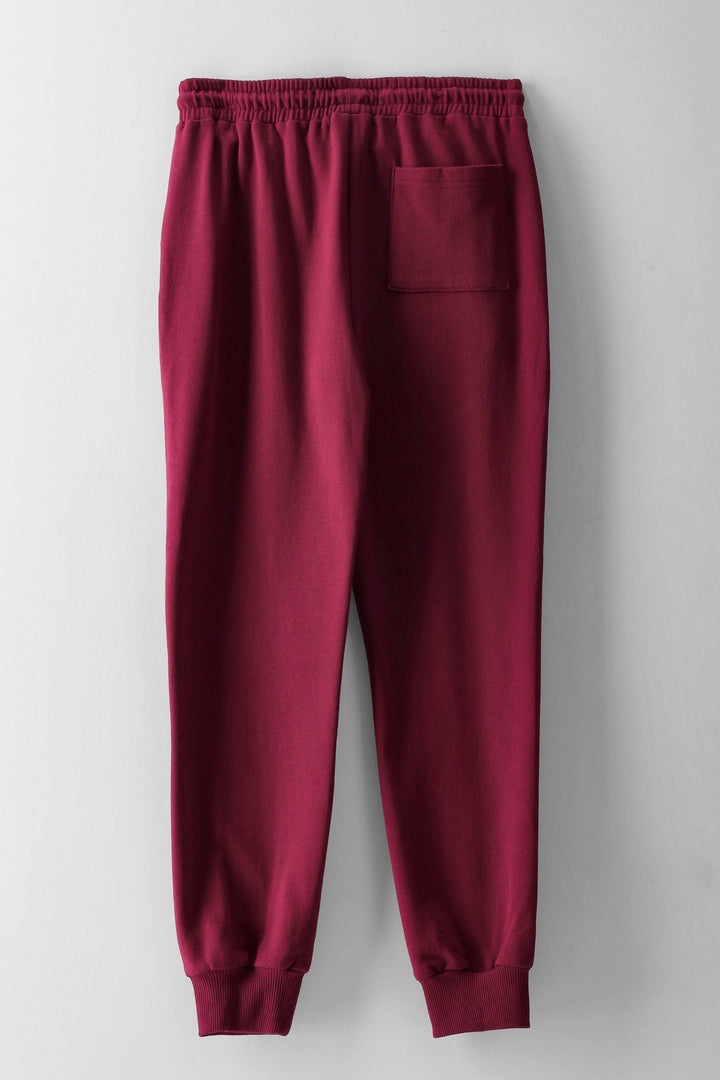 Boys Brooklyn Hd Print Fleece Jogger - Burgundy