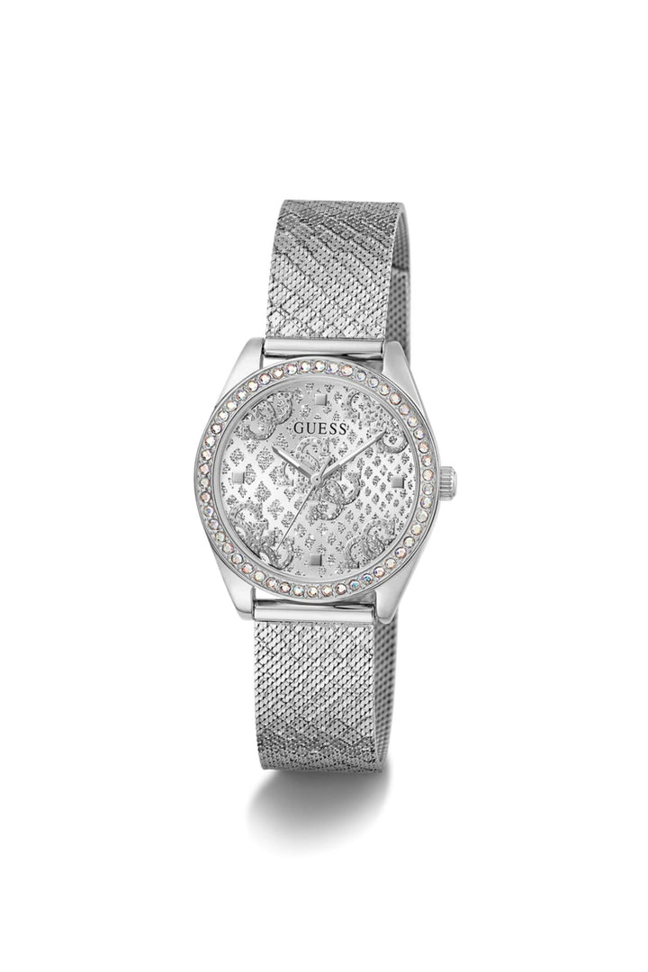 Ladies, Ip Silver Case, Silver Dial & Strap Watch