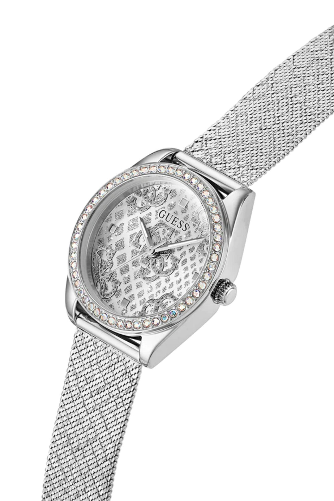 Ladies, Ip Silver Case, Silver Dial & Strap Watch