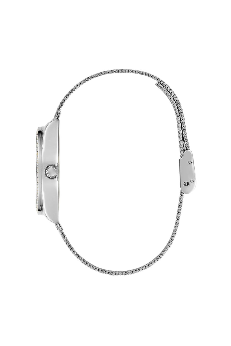 Ladies, Ip Silver Case, Silver Dial & Strap Watch