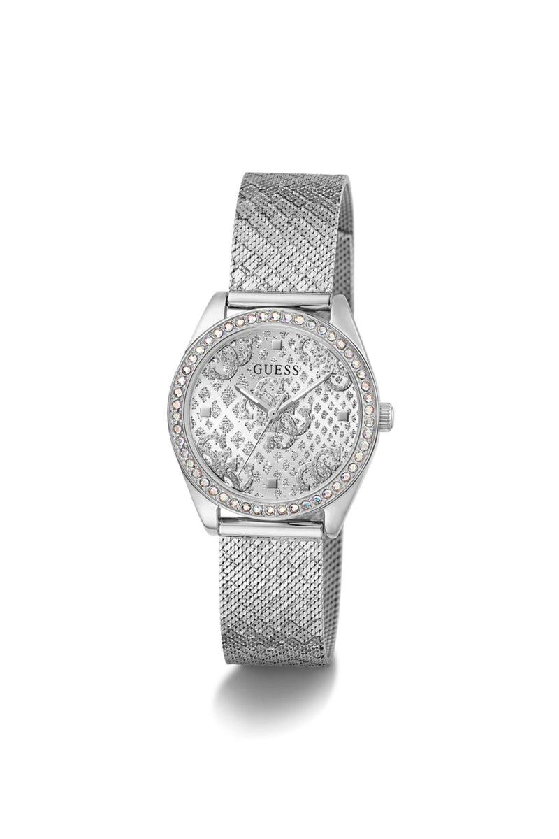 Ladies, Ip Silver Case, Silver Dial & Strap Watch