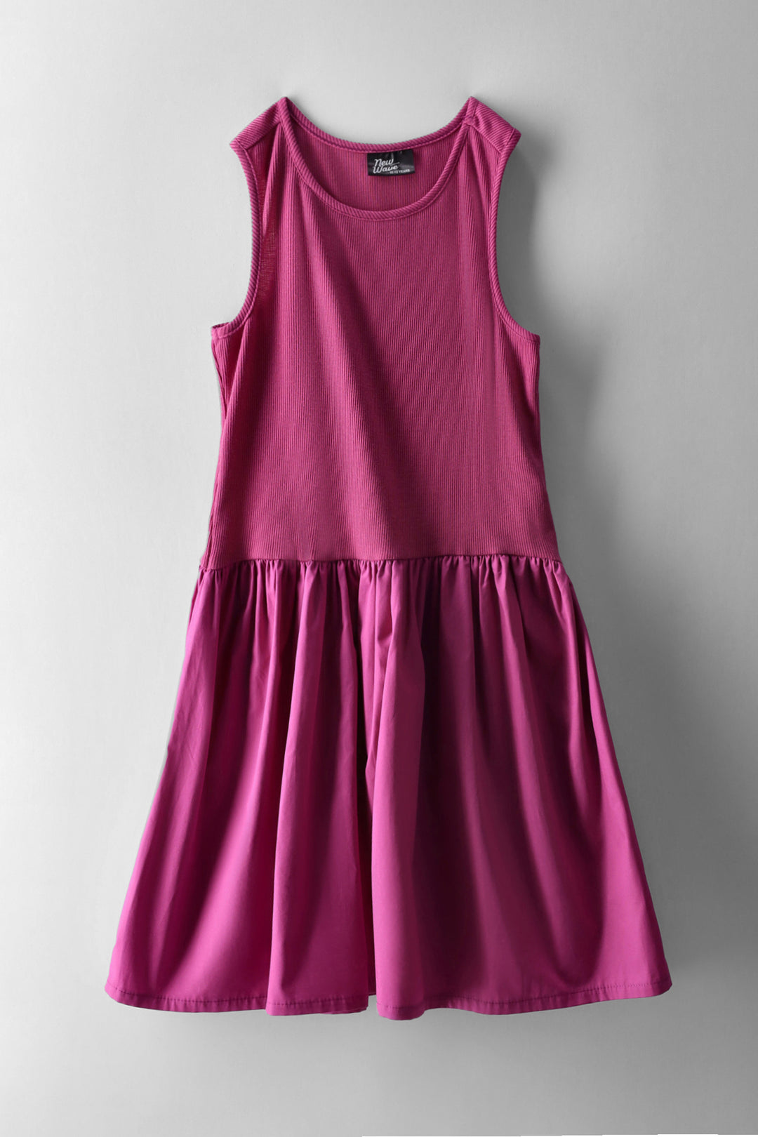 Girls Basic Combo Dress - Mauve