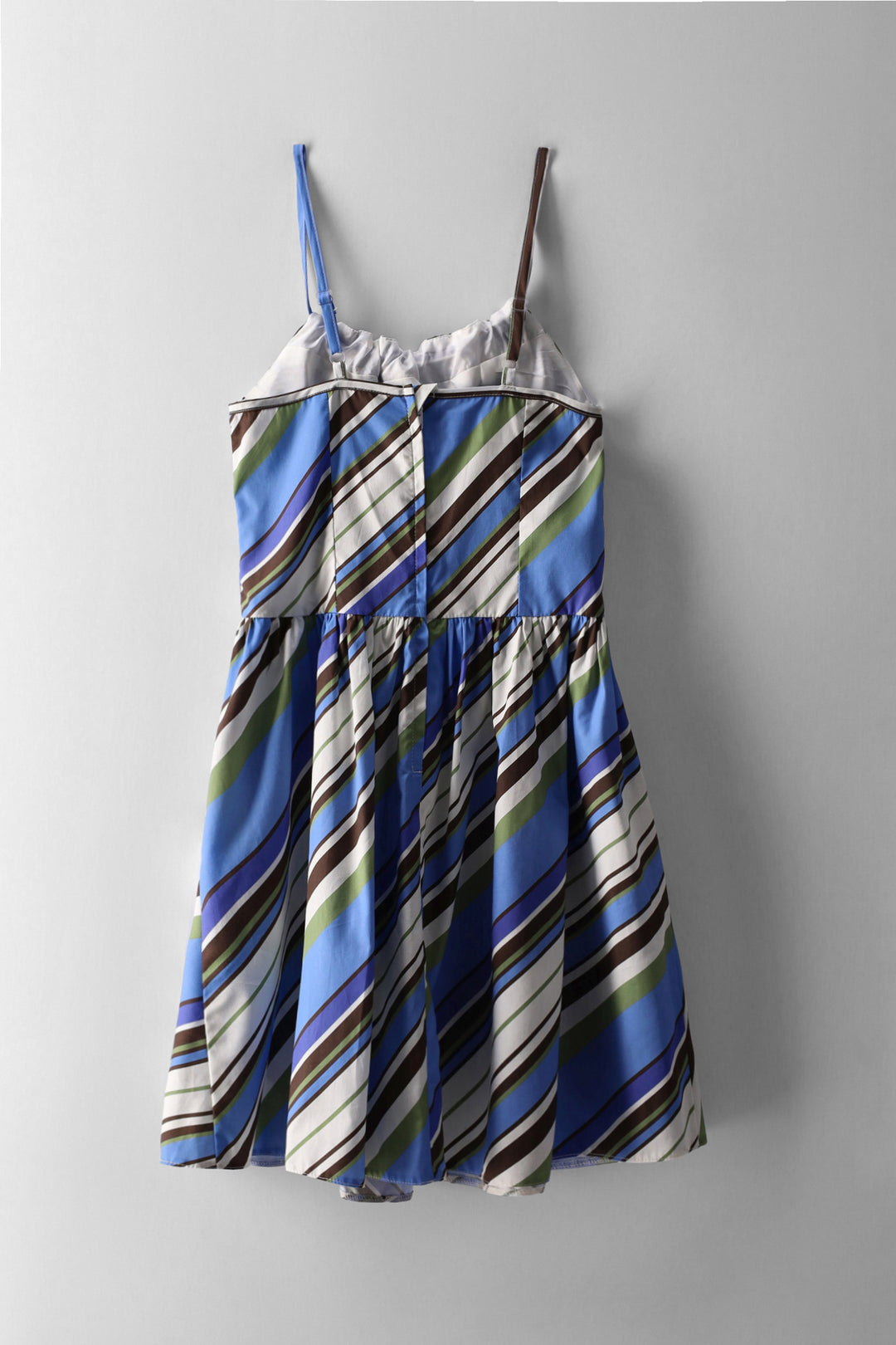 Girls Strappy Woven Striped Dress - Multi