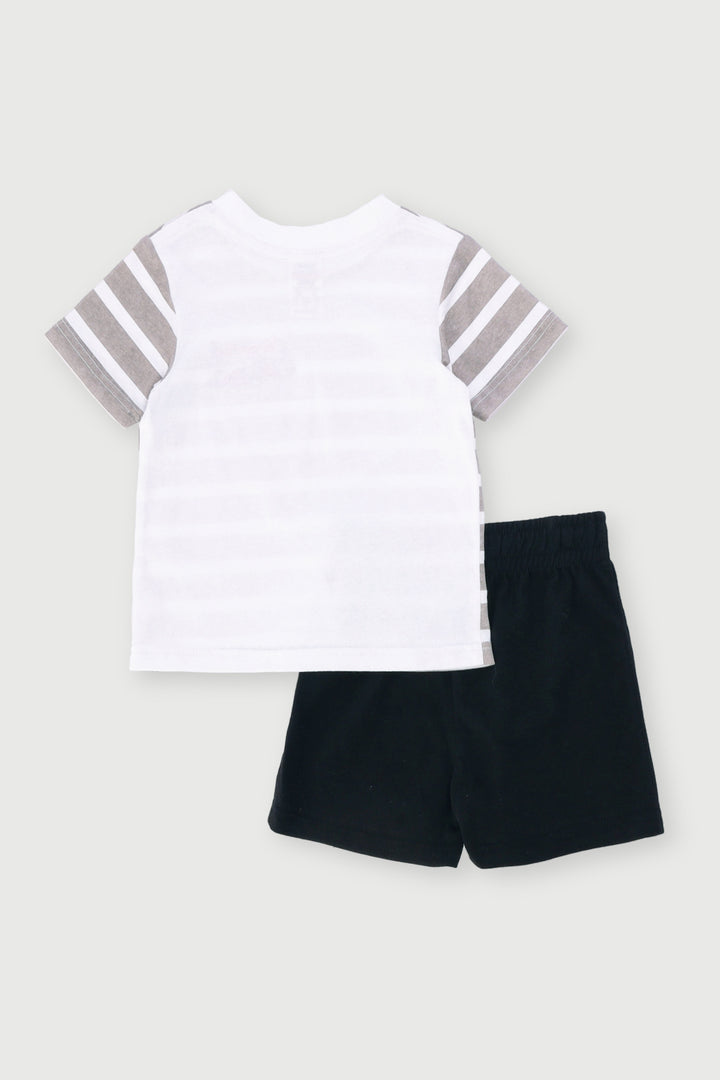 Baby Boys Cars Knit Set - Grey Melange