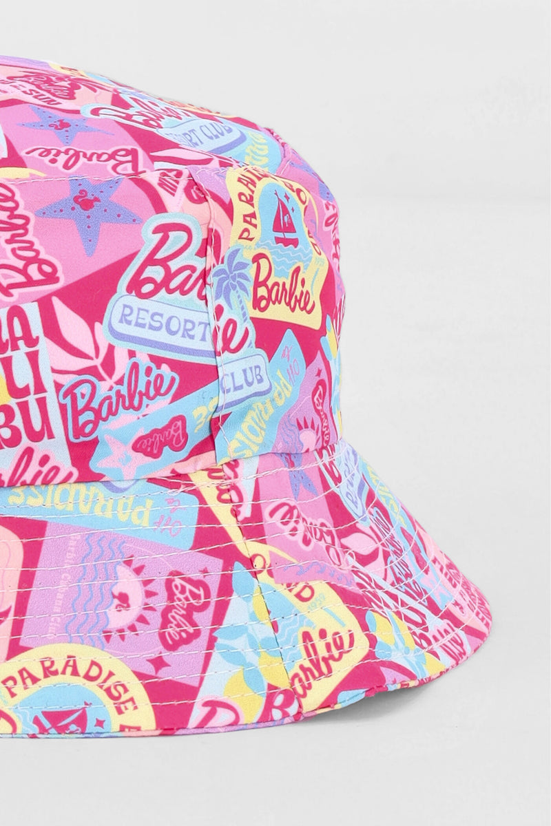 Pre-Girls Barbie Bucket Hat - Pink