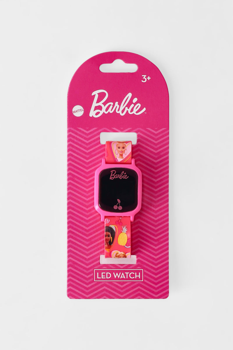 Pre-Girls Barbie Led Watch - Pink