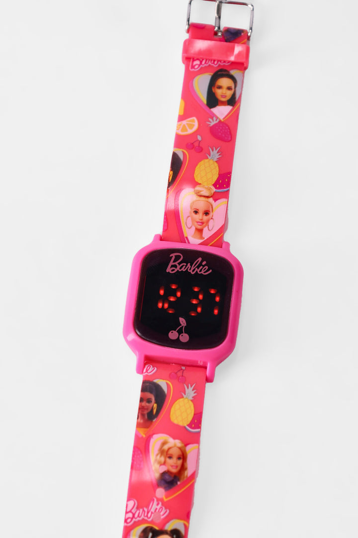 Pre-Girls Barbie Led Watch - Pink
