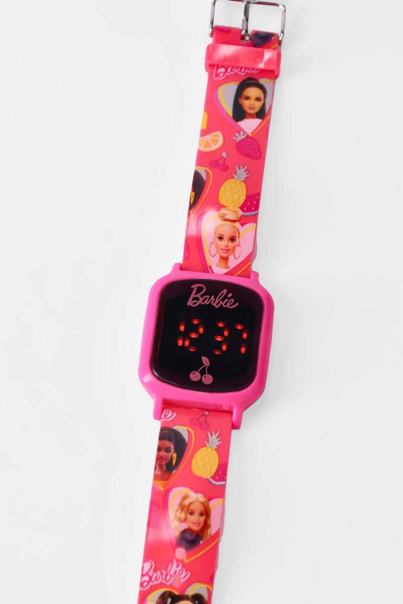 Pre-Girls Barbie Led Watch - Pink