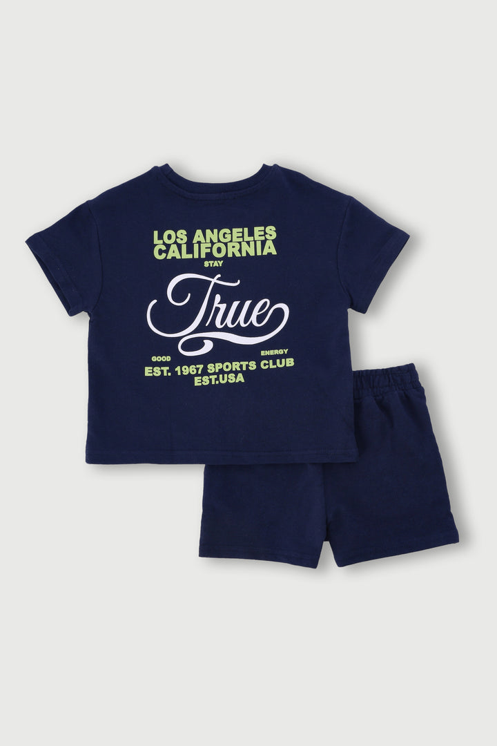 Pre-Girls La Fleece Set - Navy