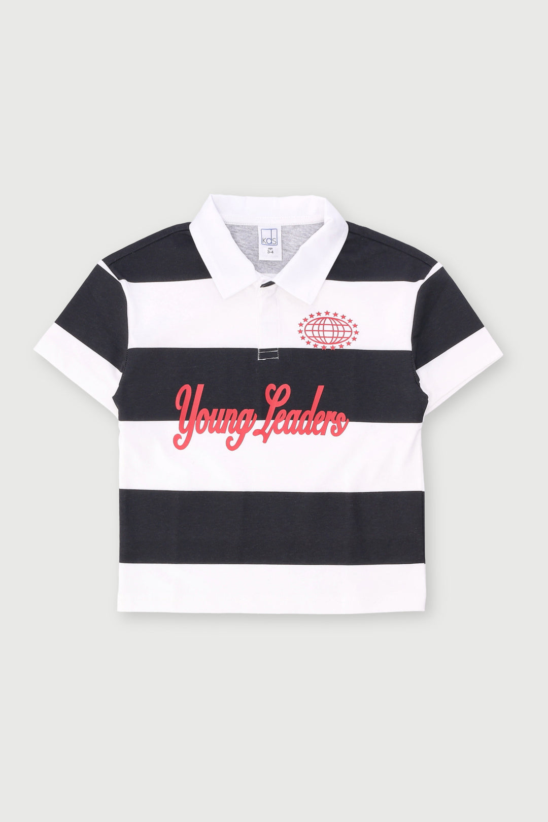 Pre-Boys Wide Striped Golfer - Black