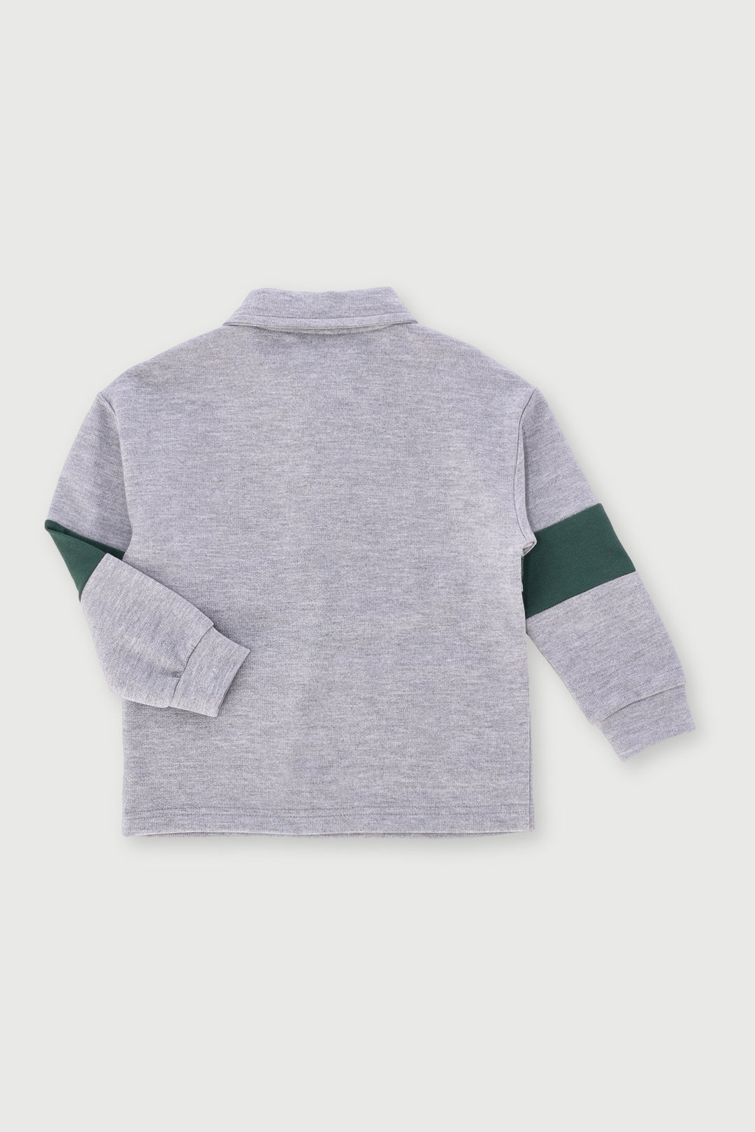 Pre-Boys Long Sleeve Athletic Golfer - Grey Melange