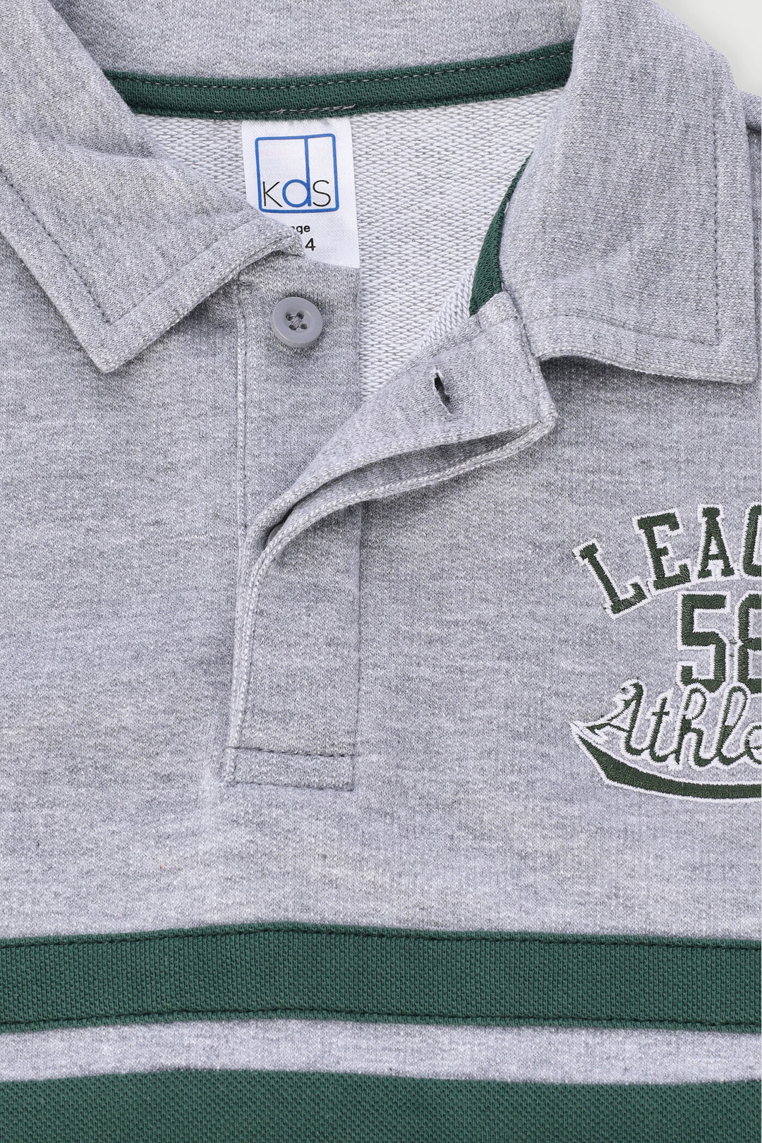 Pre-Boys Long Sleeve Athletic Golfer - Grey Melange