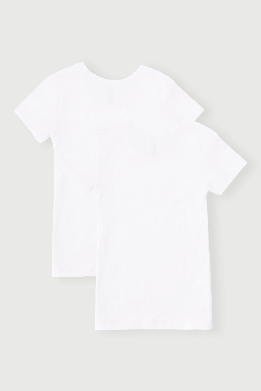 Pre-Girls 2 Pack Short Sleeve Cotton Vest - White