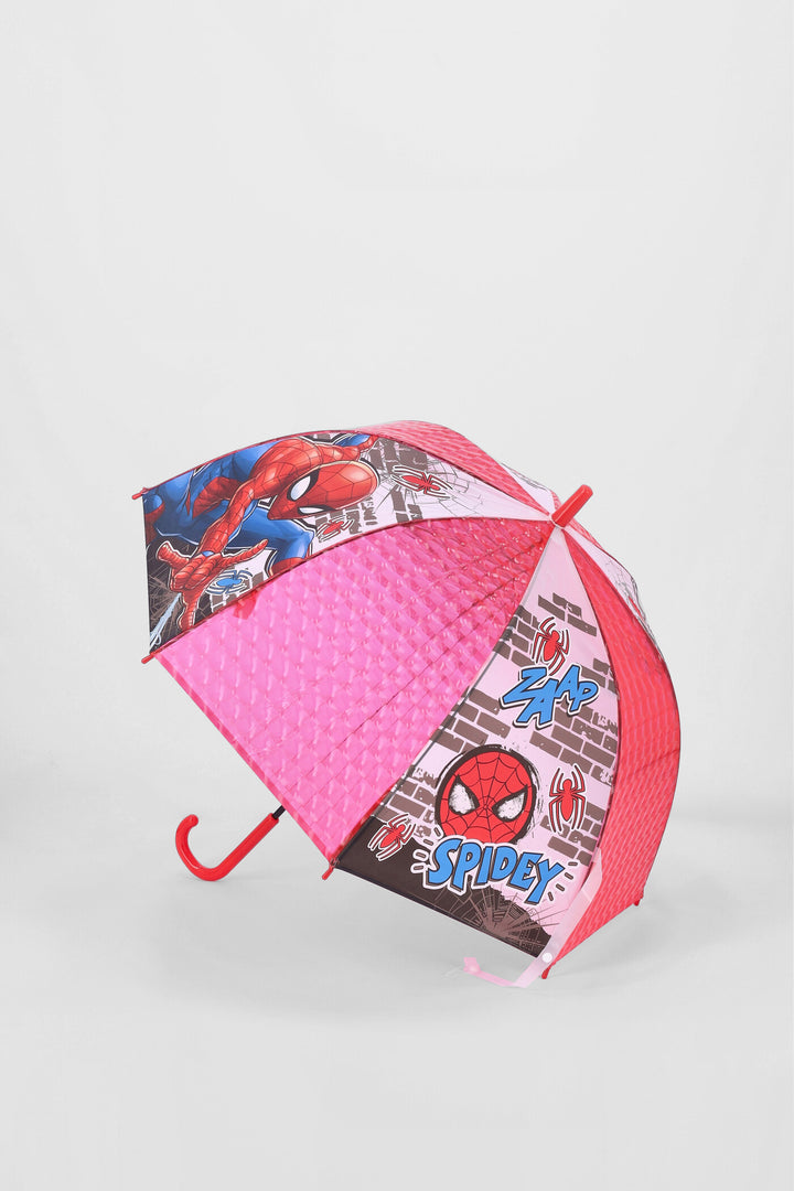 Pre-Boys Spiderman Umbrella - Blue