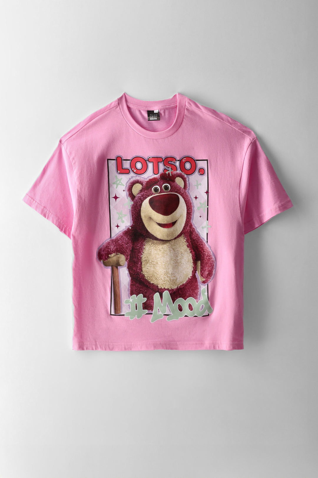 Girls Toy Story Lotso Vibes Oversized Tee - Dark Pink
