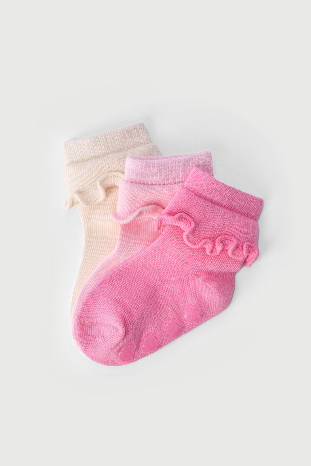 Baby Girls 3 Pack Cotton Frills Socks - Multi