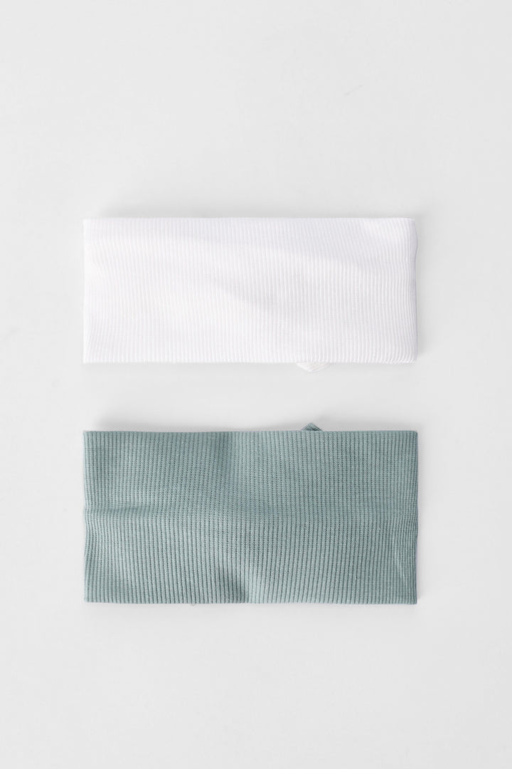 Baby Girls 2 Pack Textured Headbands - Cream