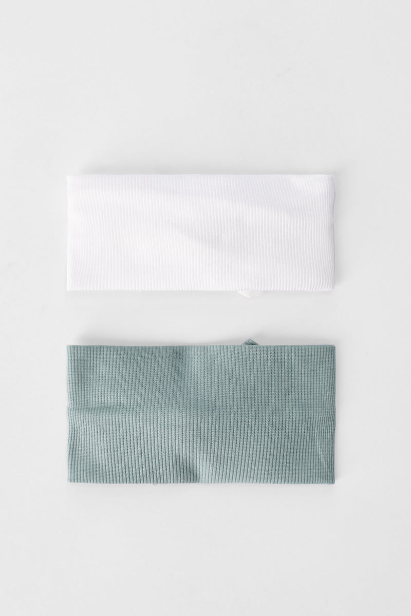 Baby Girls 2 Pack Textured Headbands - Cream