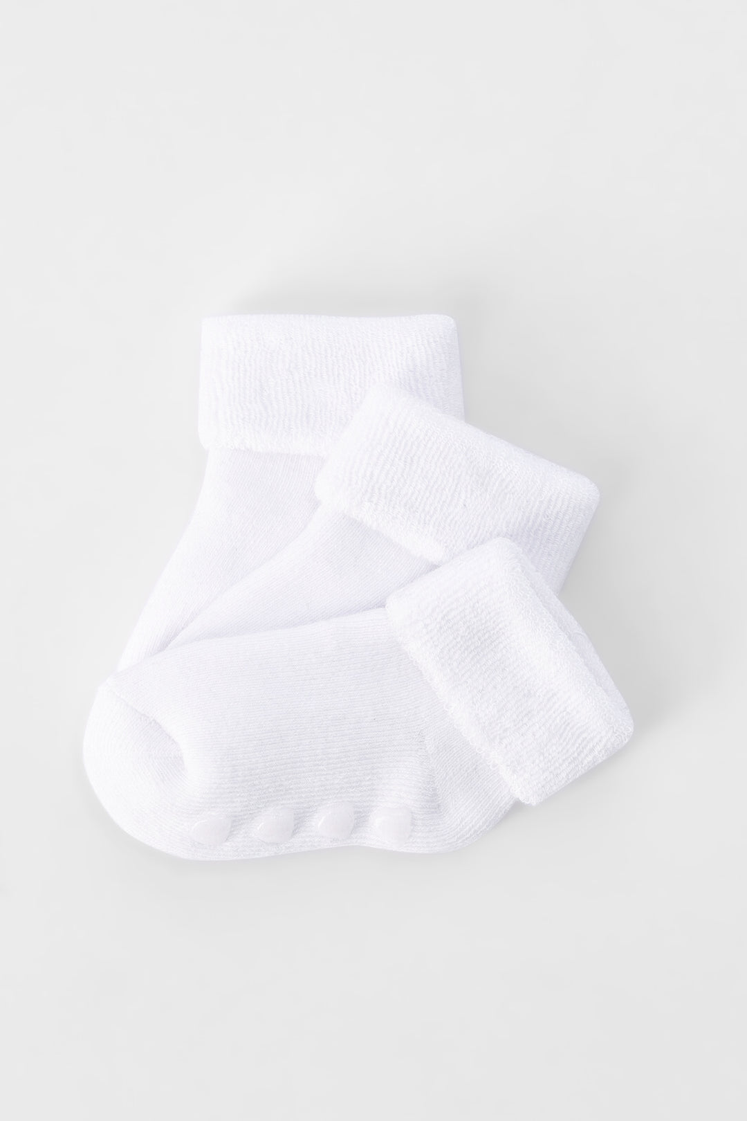 Baby Boys 3 Pack Plain Towelling Socks - Cream