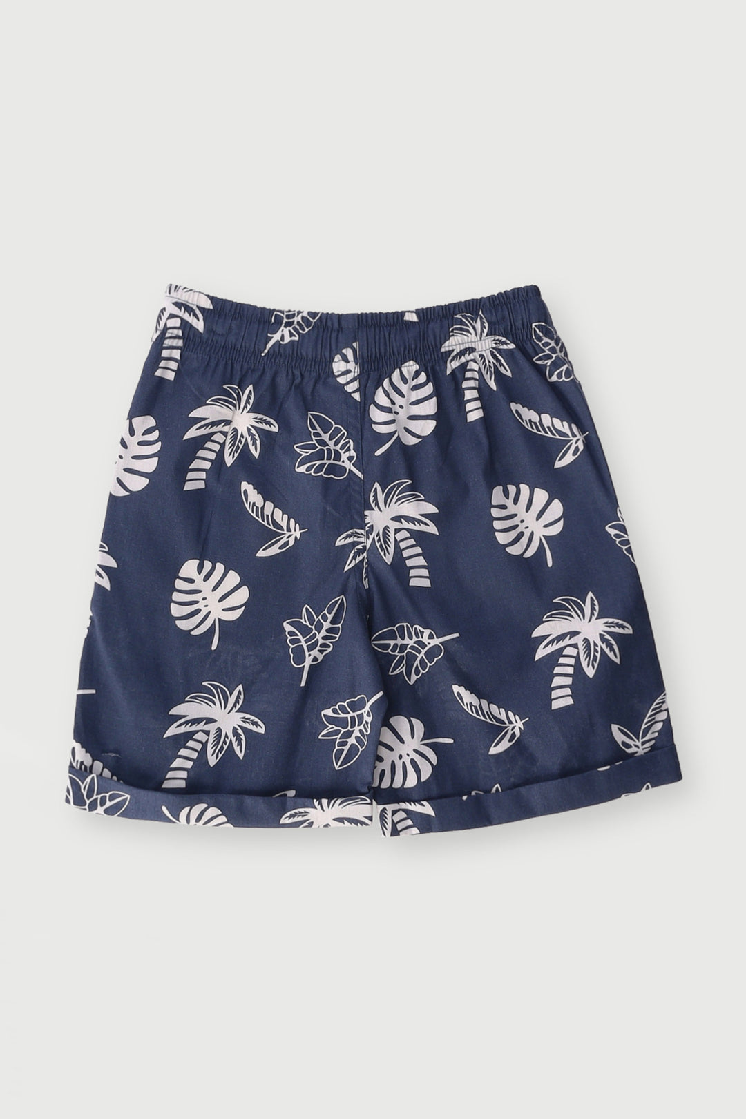 Pre-Boys Palm Poplin Shorts - Navy