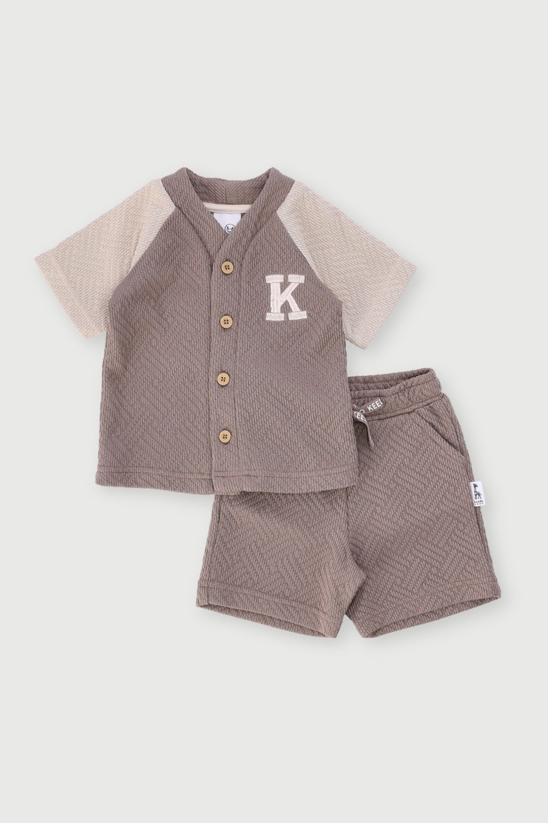 Keedo Baby Boys Baseball Set - Stone