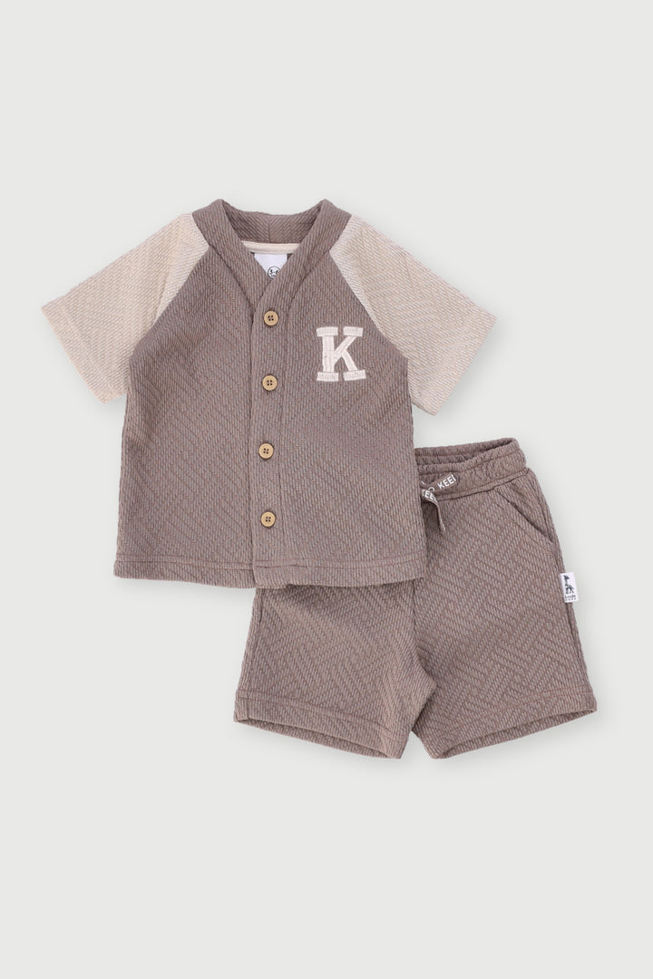 Keedo Baby Boys Baseball Set - Stone
