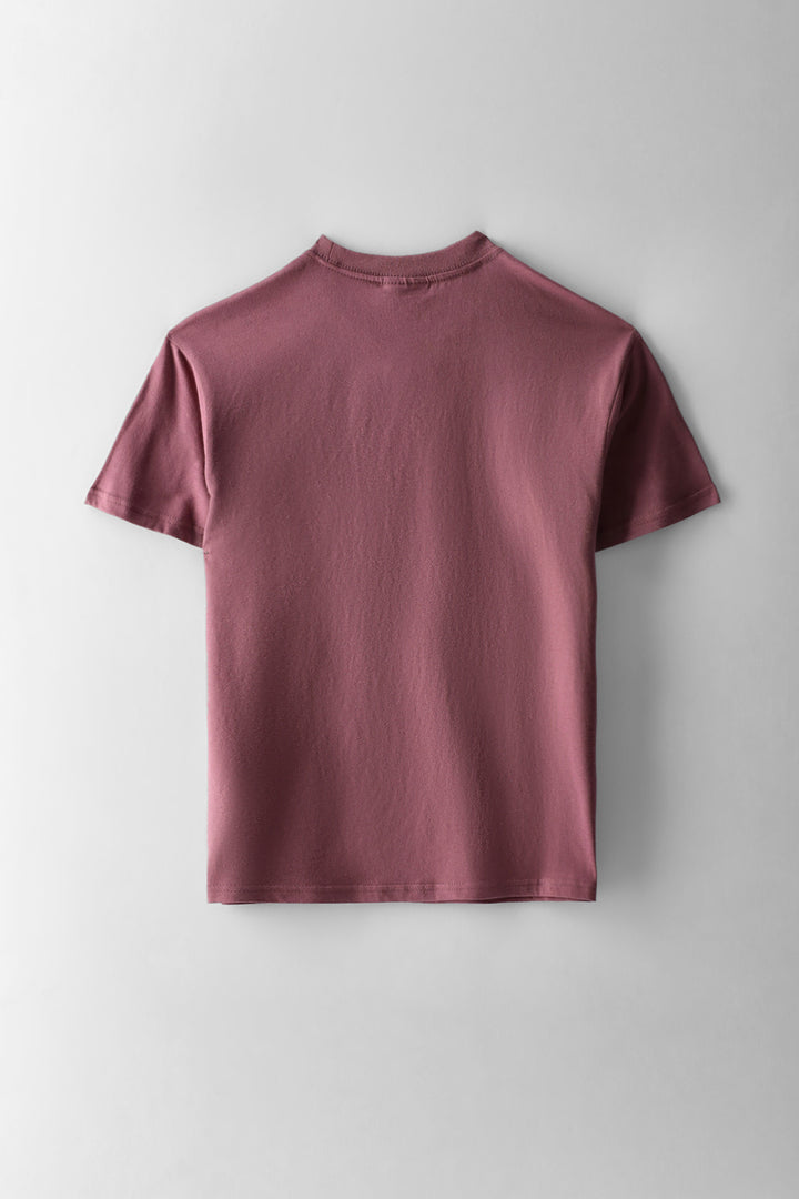 Boys Headphone Print T-Shirt - Berry