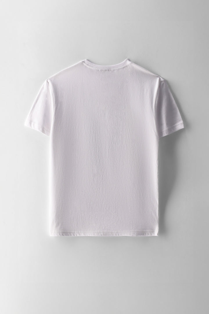 Boys Teddy Fearless Print T-Shirt - White