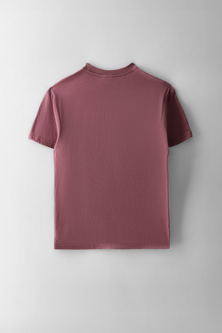 Boys Bruh Print T-Shirt - Berry