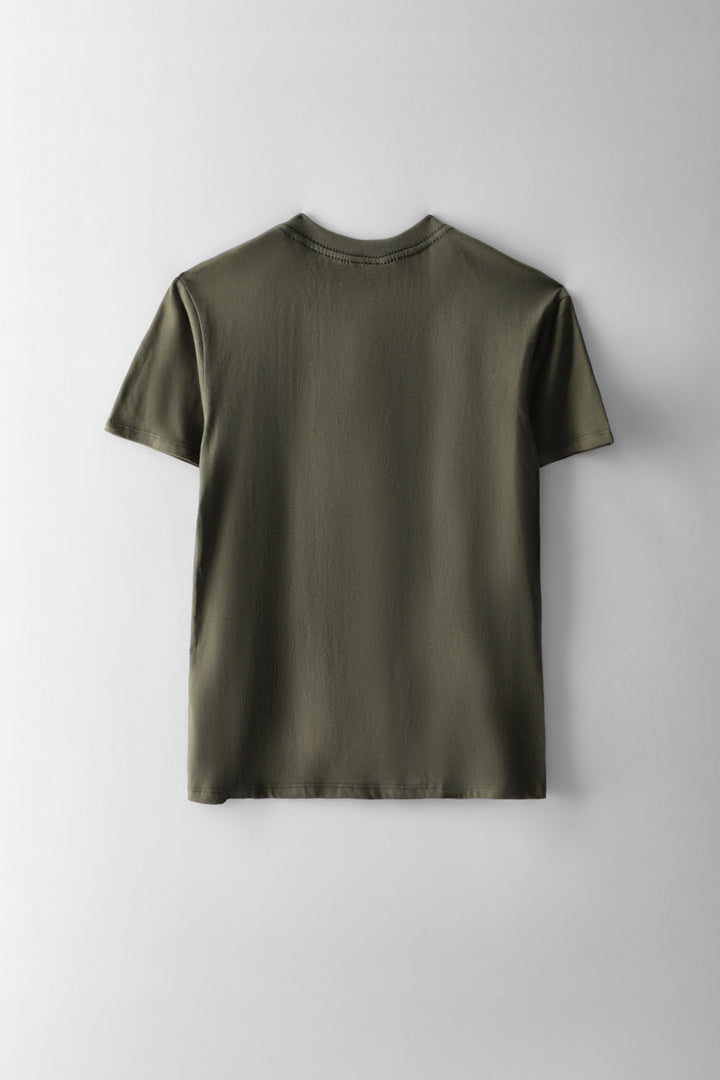 Boys Palm Skull Print T-Shirt - Olive