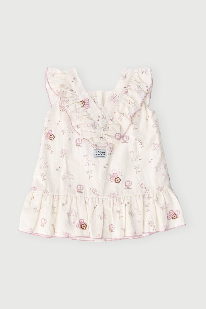 Keedo Baby Girls Safari Woven Dress - Pink