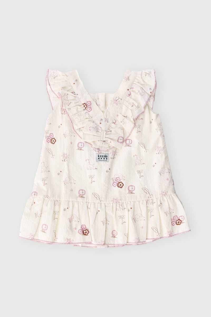 Keedo Baby Girls Safari Woven Dress - Pink