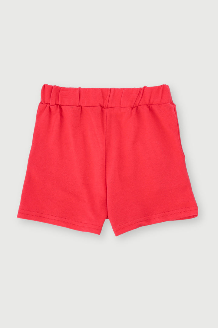 Pre-Girls Heart Fleece Short - Pink