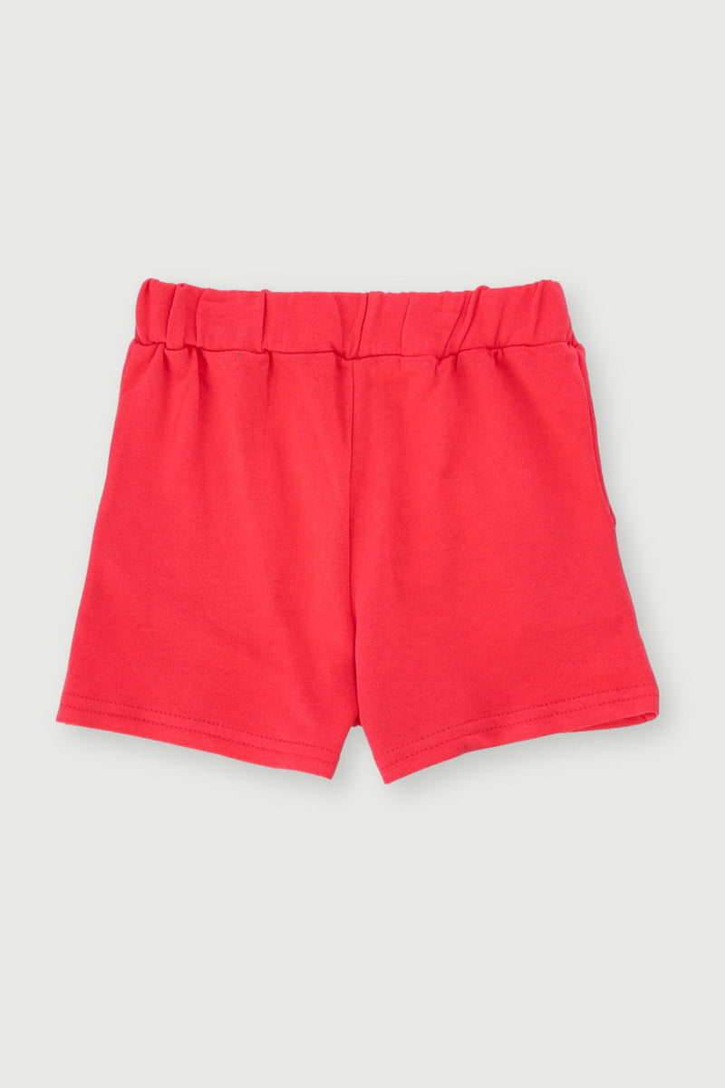 Pre-Girls Heart Fleece Short - Pink