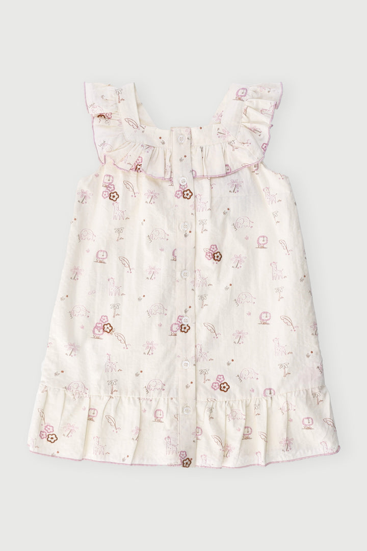 Keedo Girls Safari Woven Dress - Pink