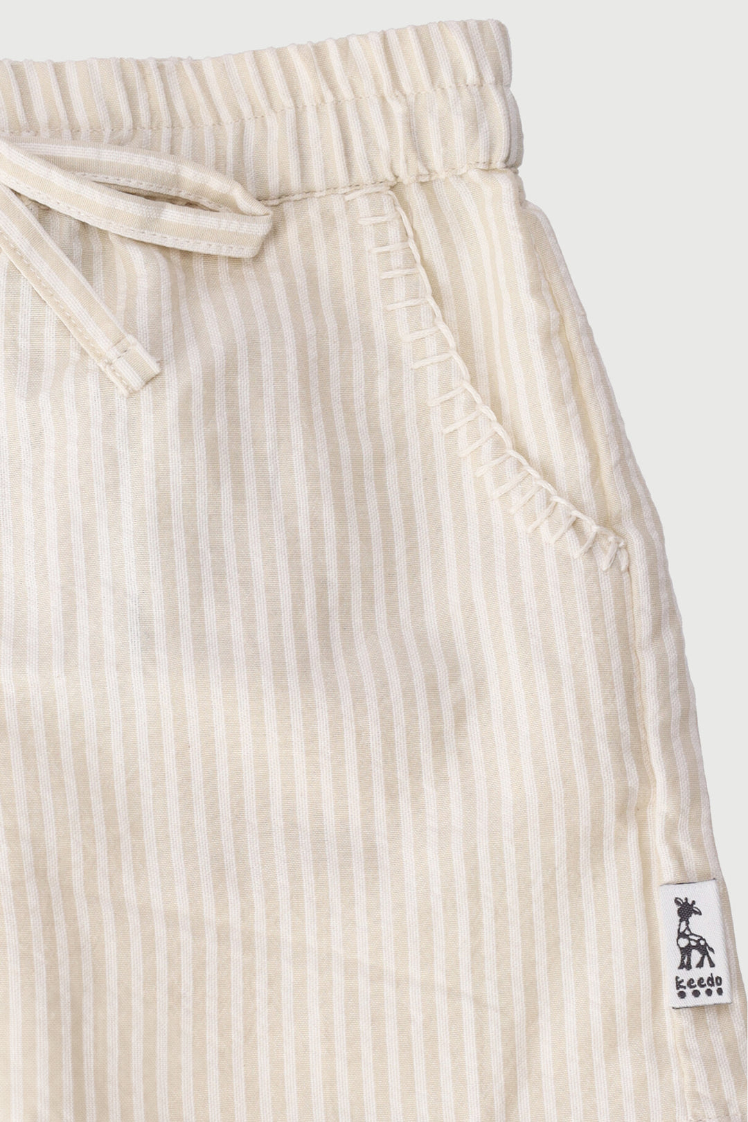 Keedo Girls Woven Fashion Shorts - Cream