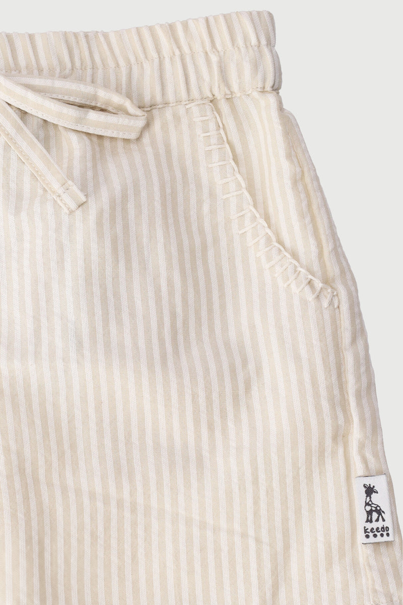 Keedo Girls Woven Fashion Shorts - Cream