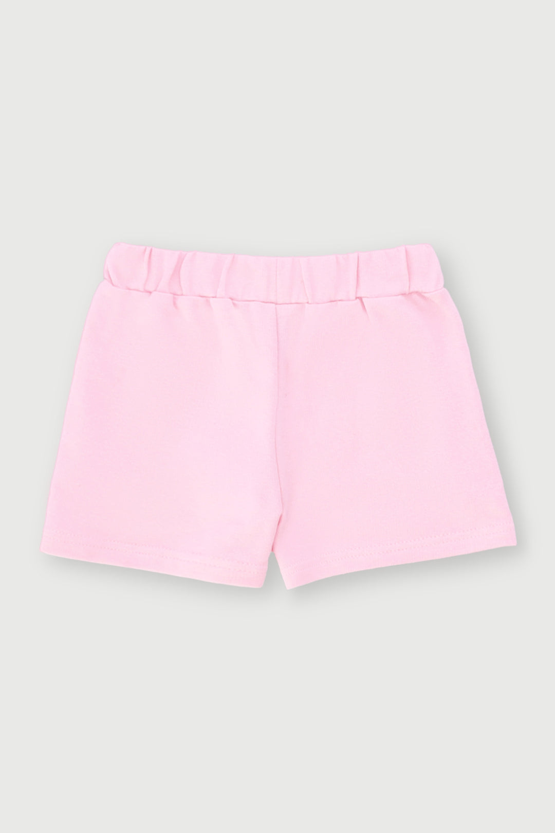 Pre-Girls Heart Print Fleece Short - Light Pink