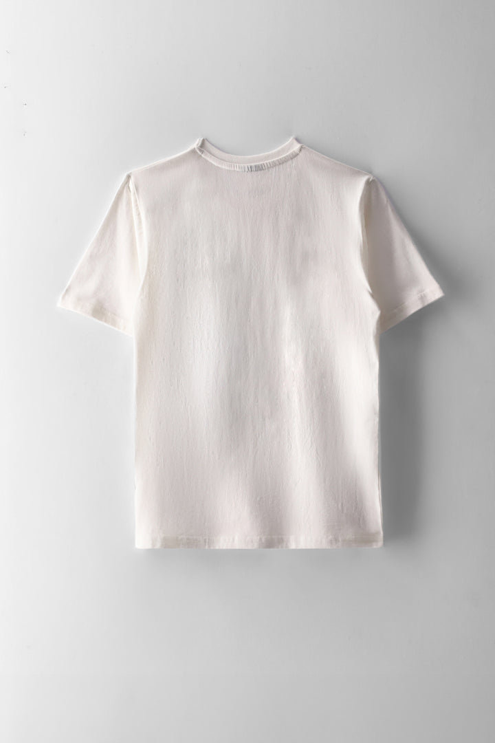 Boys Tomorrow Teddy Print T-Shirt - Cream