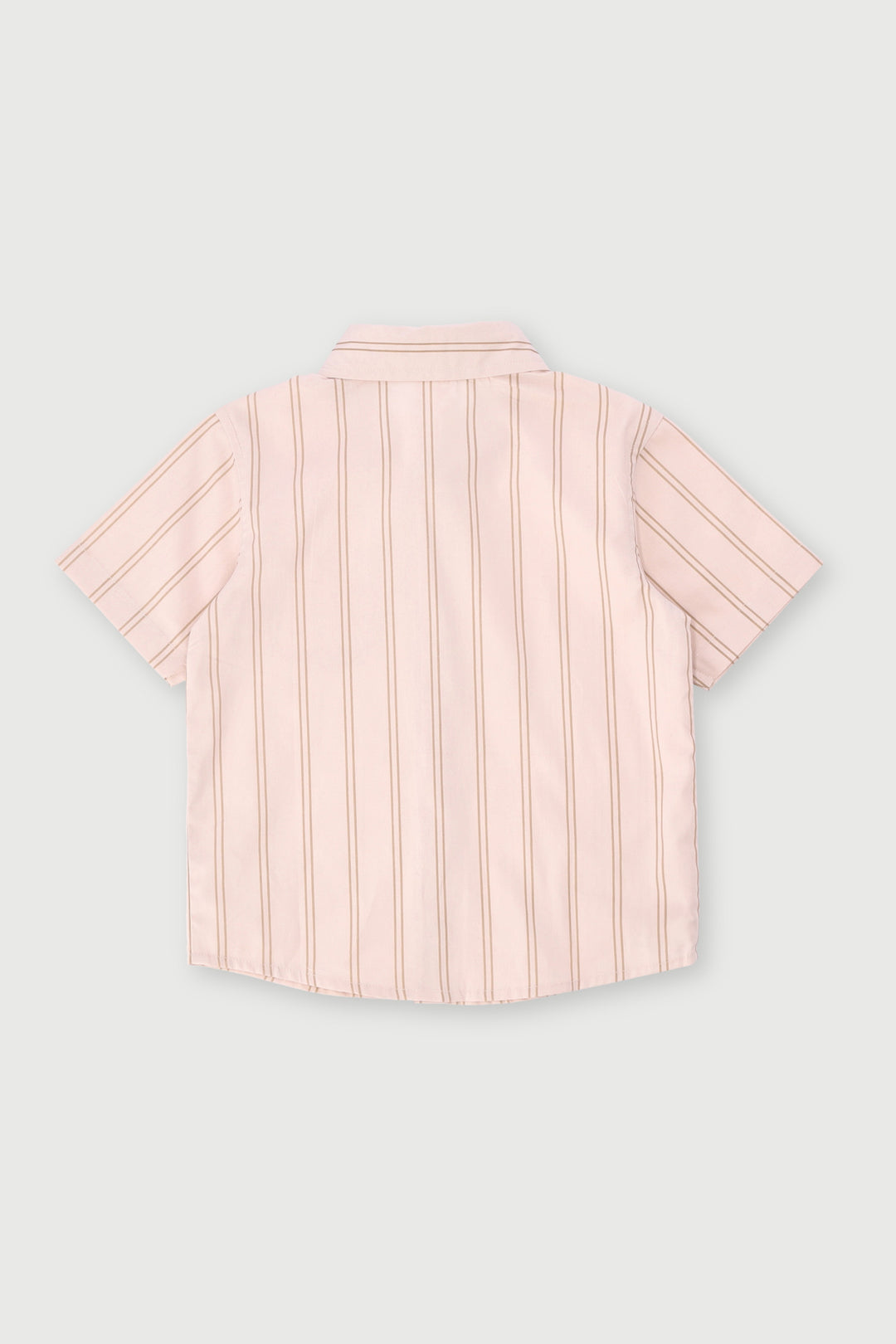 Pre-Boys Striped Poplin Shirt - Stone