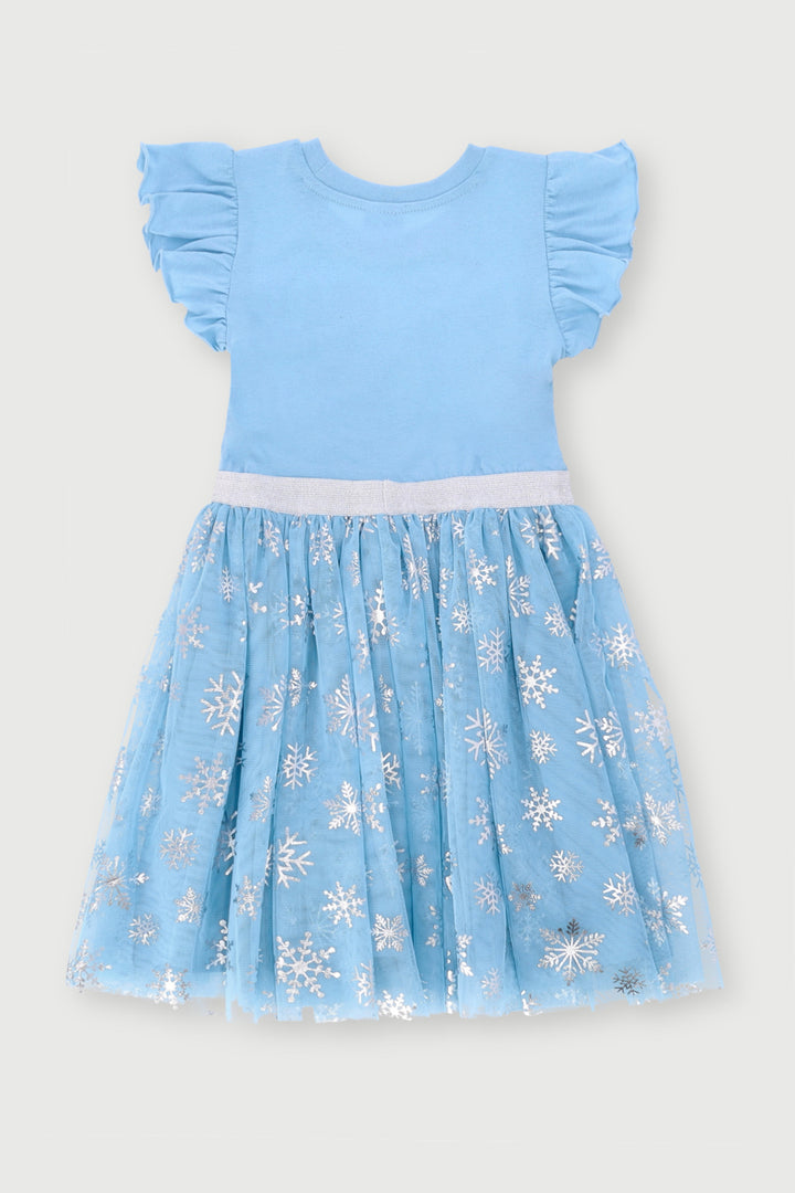 Pre-Girls Frozen Party Dress - Blue