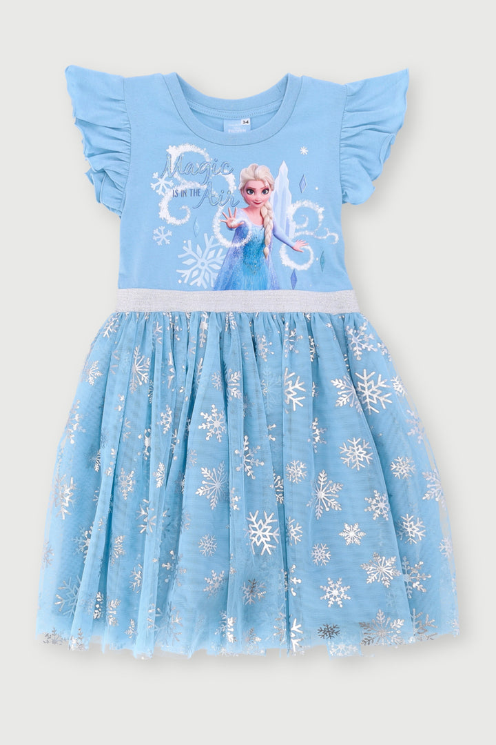 Pre-Girls Frozen Party Dress - Blue