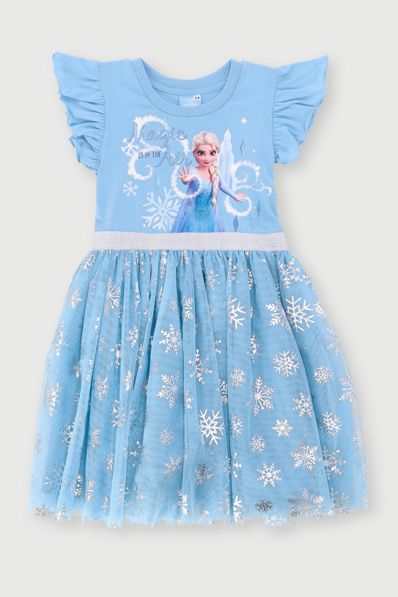 Pre-Girls Frozen Party Dress - Blue