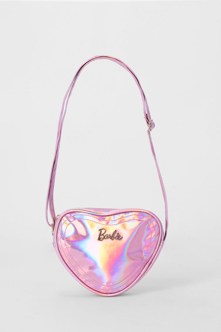 Pre-Girls Barbie Heart Shape Sling Bag - Pink