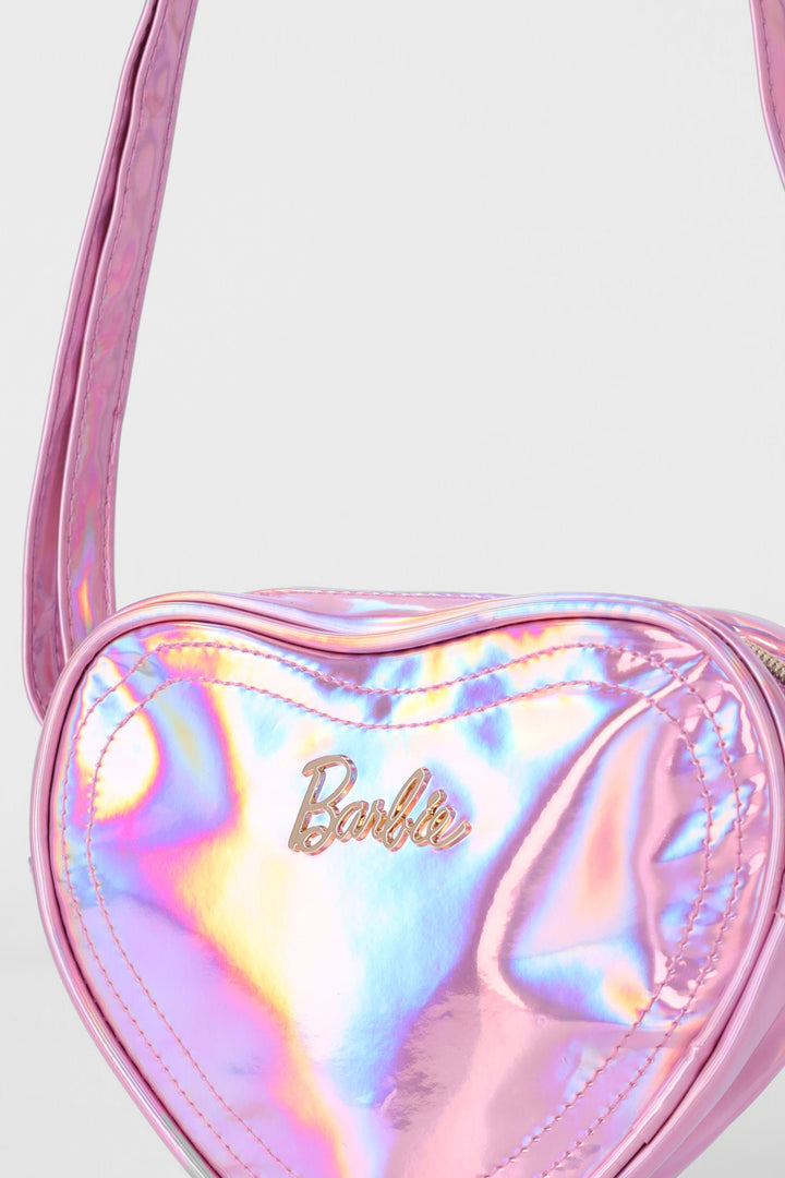 Pre-Girls Barbie Heart Shape Sling Bag - Pink