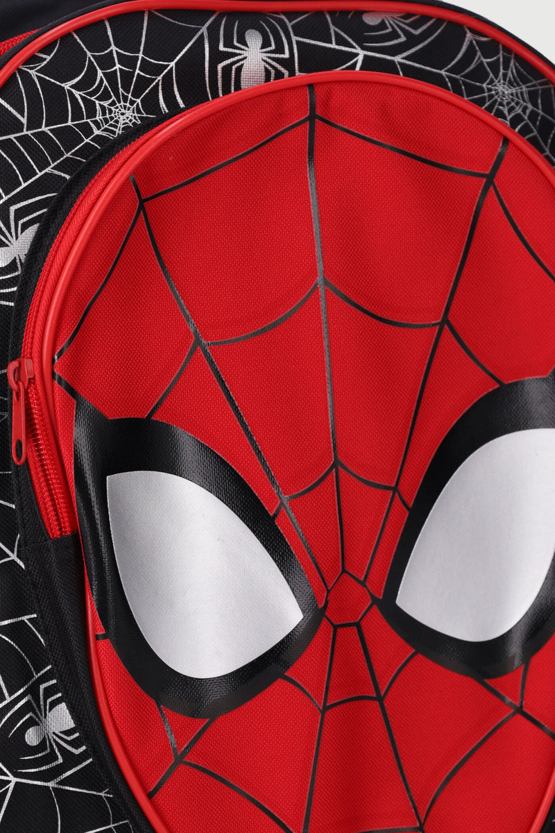 Pre-Boys Spiderman Web Face Xl Backpack - Red/Black