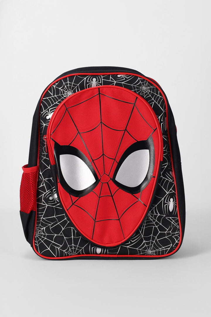 Pre-Boys Spiderman Web Face Xl Backpack - Red/Black