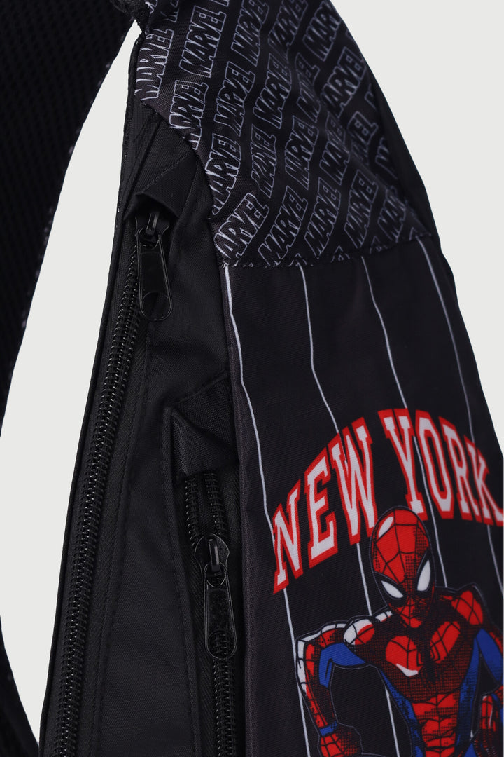 Pre-Boys Spiderman New York Sling Bag - Black
