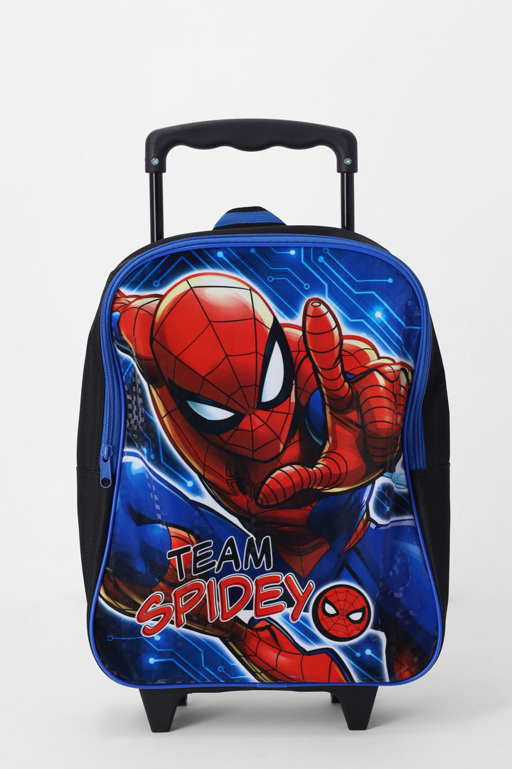 Pre-Boys Spiderman Trolley Bag - Blue