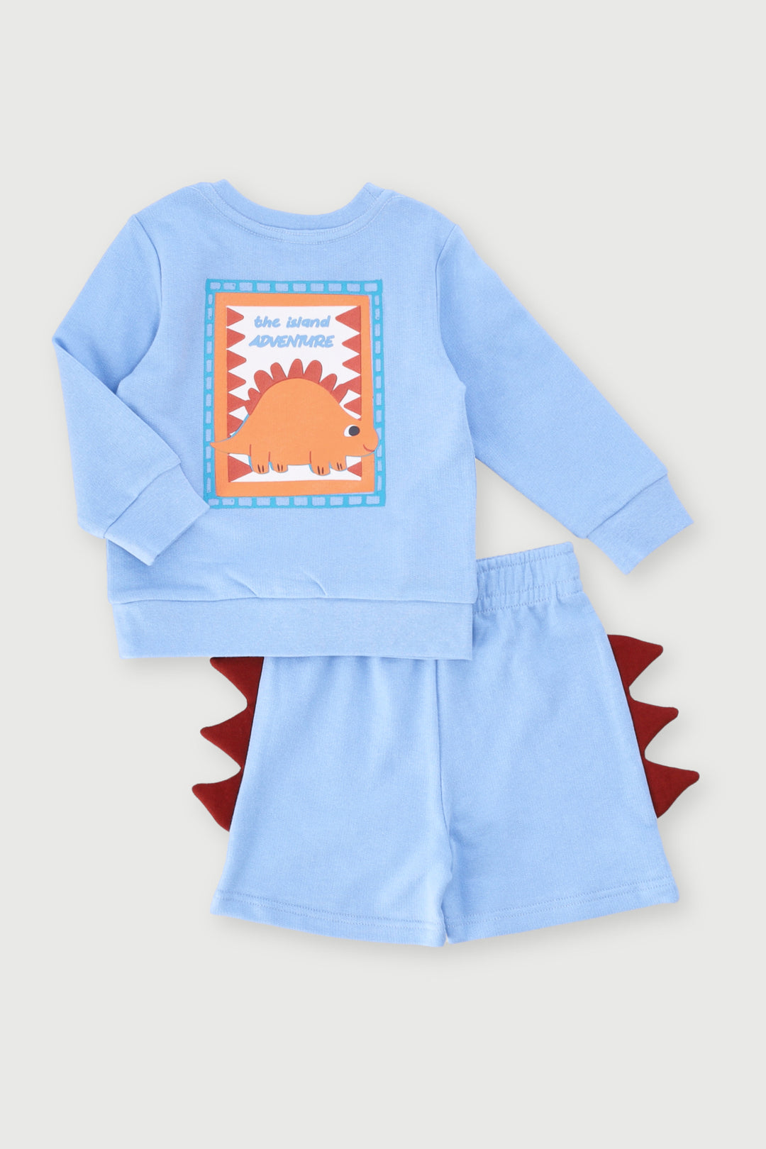 Baby Boys Dino Fleece Set - Light Blue